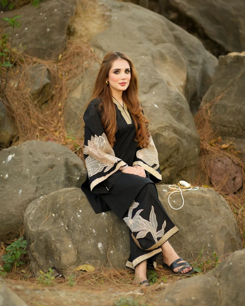 Kubra Plazoo Embroidered 2PC Suit
